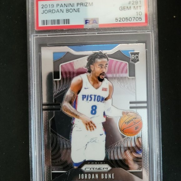 2019-20 Panini Prizm #291 Jordan Bone Detroit Pistons PSA 10 GEM MINT MT - Main Image
